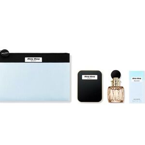 Miu Miu Light Blue Pouch with Perfume and Mirror